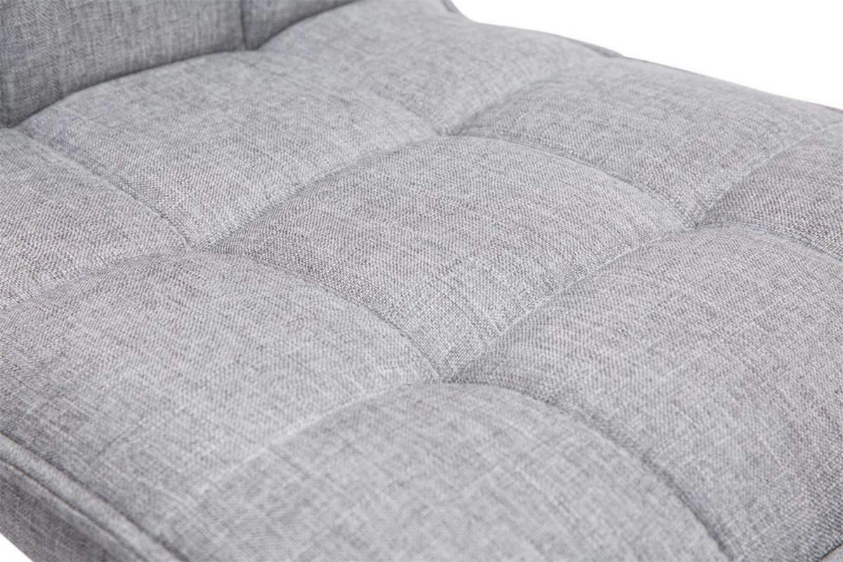 ESSZIMMERSTUHL 2er Set Stoff hellgrau - Chromfarben/Hellgrau, Textil/Metall (43/90/56cm) - CLP