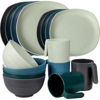KOMBISERVICE 16-teiliges Set PP bruchfest für 4 Personen - Multicolor, Kunststoff (24/7.6/24cm)