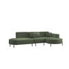 ECKSOFA Valencia - Grün, Holzwerkstoff/Textil (321/165cm) - Fun Möbel