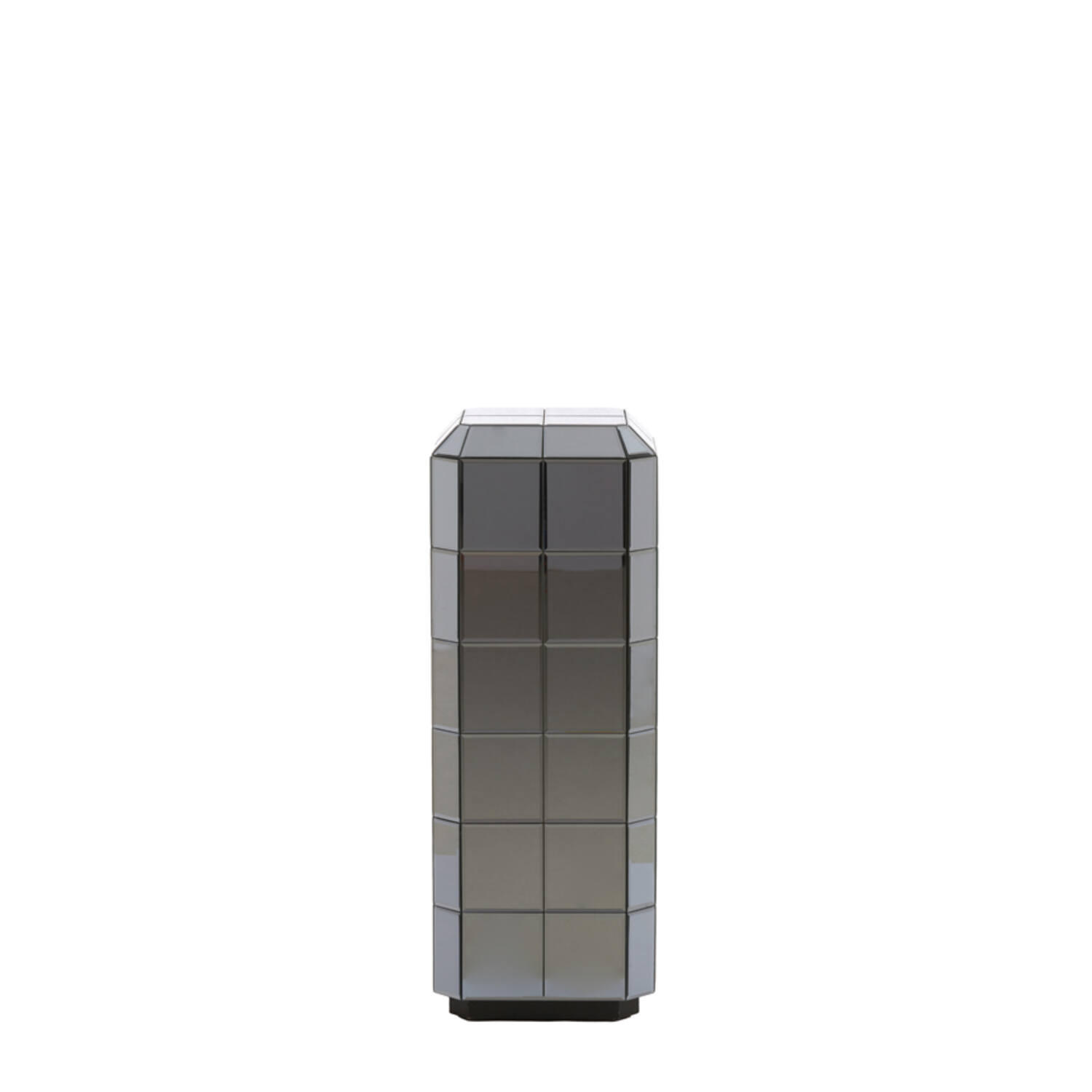 TISCH Luciano - Grau - 30/30/80 cm - Grau, Glas (30/30/80cm) - Light & Living