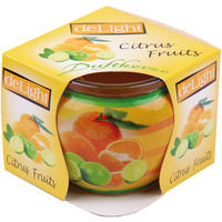DUFTKERZE "Motiv" Kerze Raumduft Citrus Fruits - Hellgelb, Naturmaterialien (7/6cm)