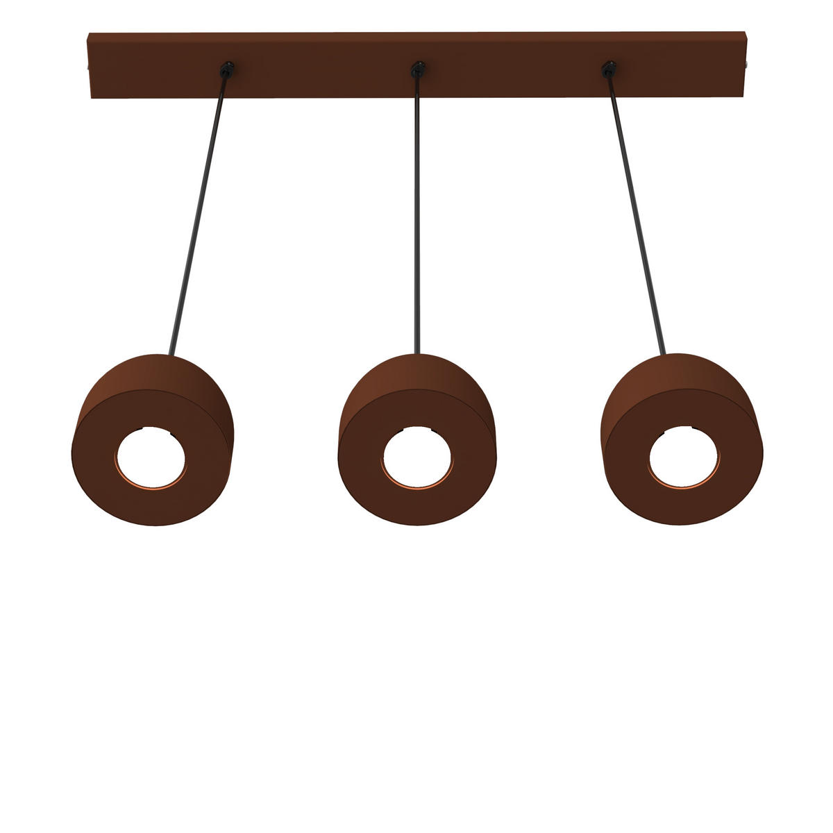 HÄNGELEUCHTE - Dunkelbraun, Metall (6.5/69/120cm) - Lumicom