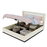 STAURAUMBETT 160/200 cm DE-32986 mit LED-Kopfteil und Matratze Beige - Beige, Metall (160/200cm) - ComfortXL