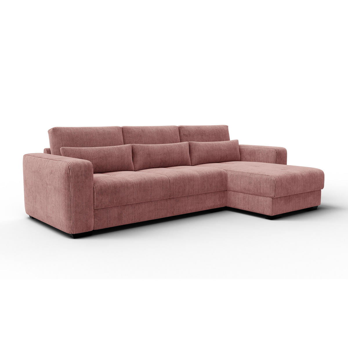 ECKSOFA OLI 4-Sitzer rechts, altrosa - Altrosa, Holz/Textil (295/172cm) - Courtois Laville