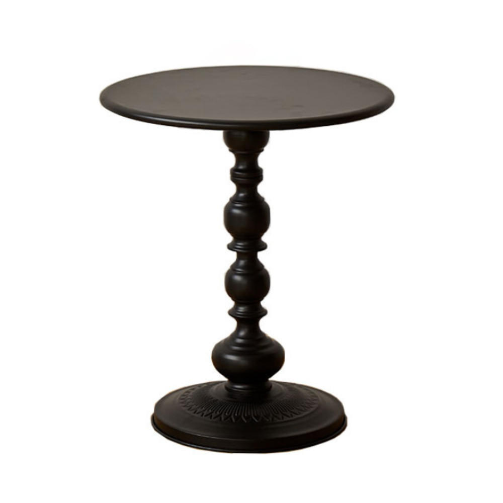 GARTENBEISTELLTISCH , Metall , 38 × 52 cm - Schwarz, Metall (38/38/52cm) - Authentics