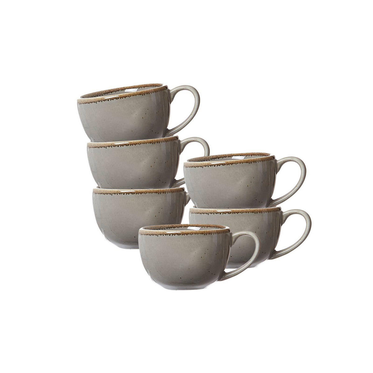 ESPRESSOTASSEN Taste taupe 95 ml 6er Set - Taupe, Keramik (95L) - Ritzenhoff Breker