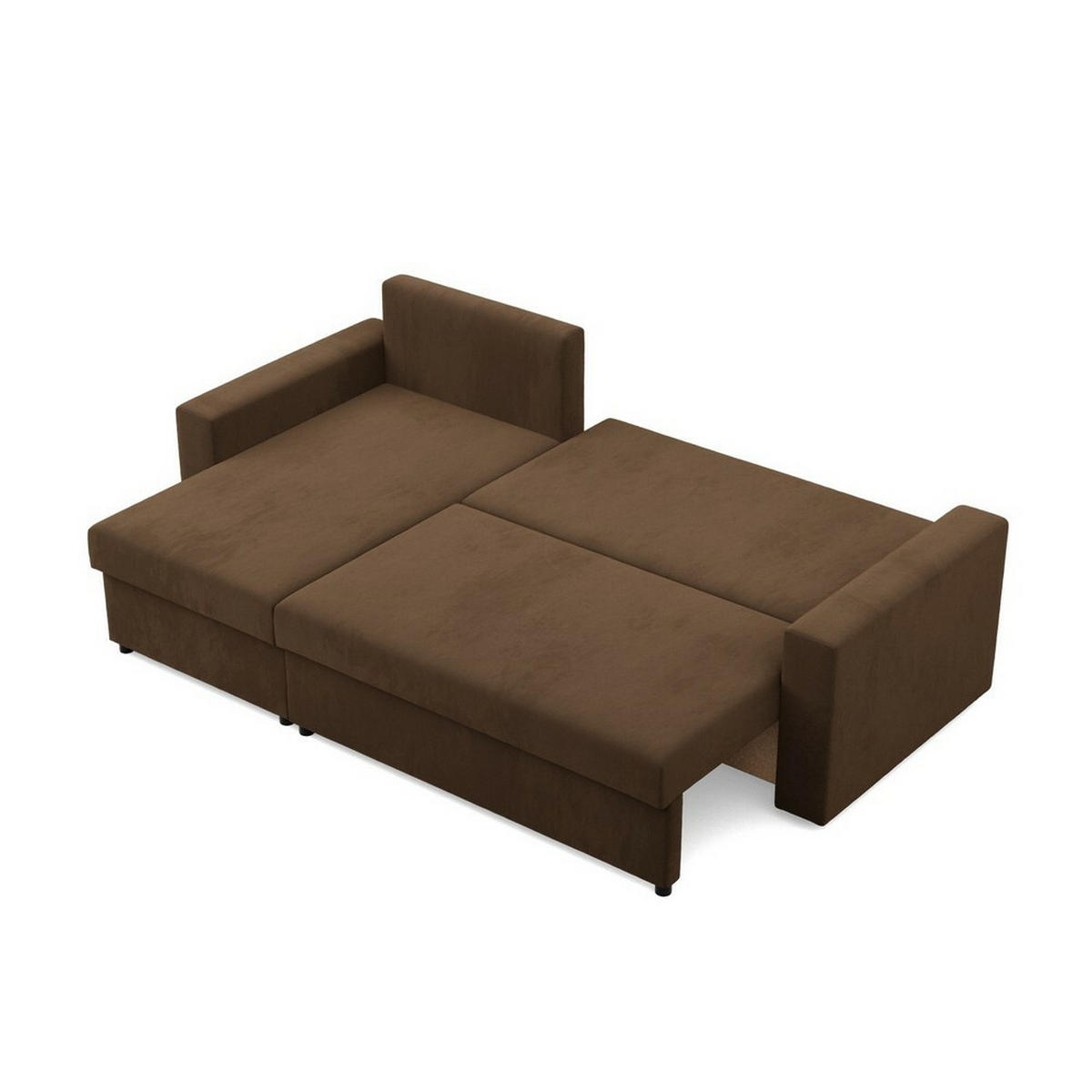 ECKSOFA Neo mit gerader Armlehnen braun - Braun, Textil (231/140cm) - SIMKAM Furniture