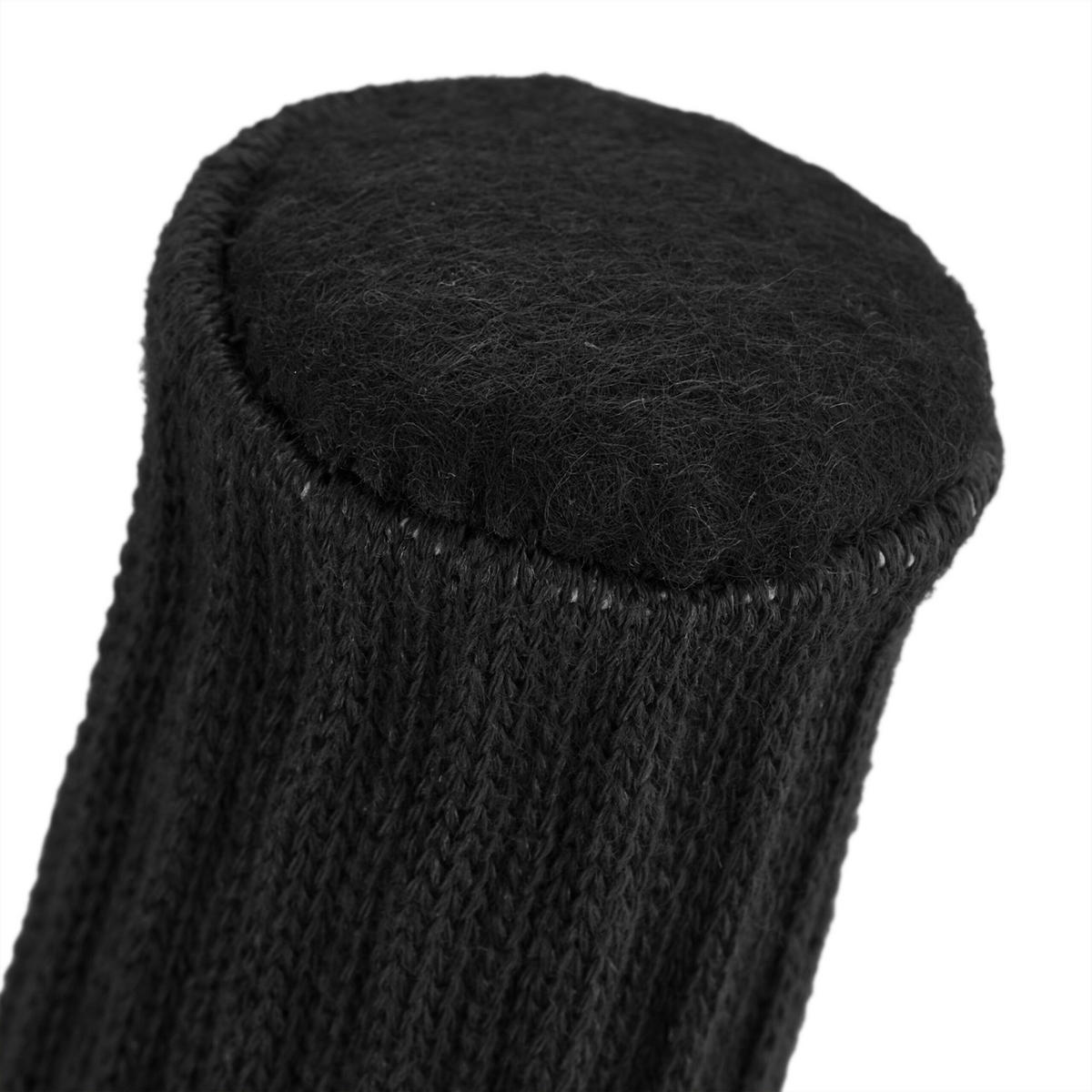 24xSTUHLBEINSOCKEN - Schwarz, Kunststoff (2.5/2.5cm) - Relaxdays