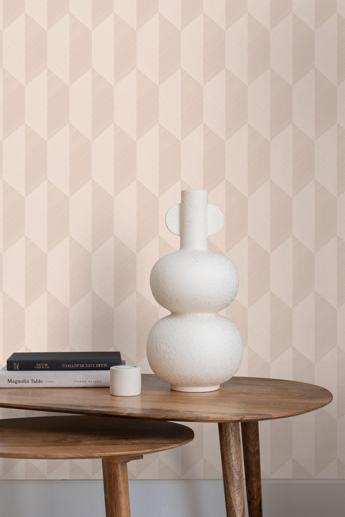 TAPETE 3D Muster 50 x 900 cm - Pink, Papier (50/900cm) - Origin Wallcoverings