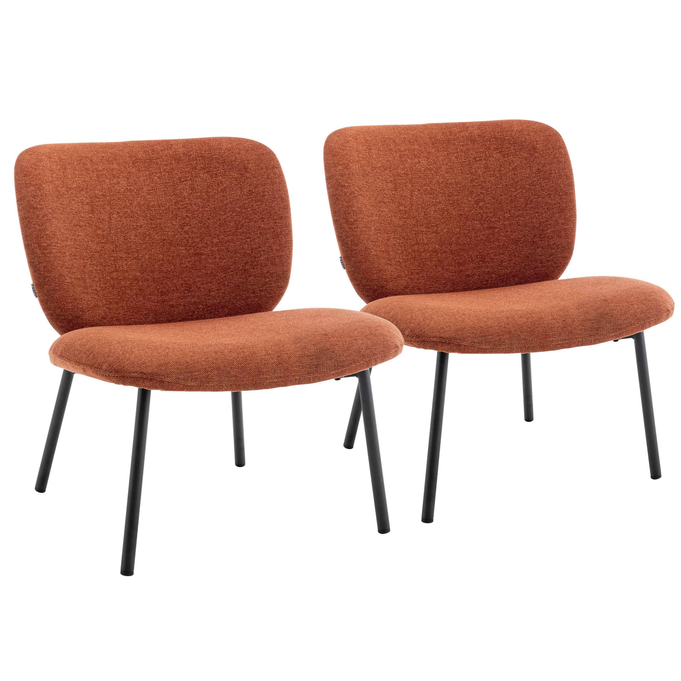 RELAXSESSEL 2-tlg., Rot - Rot, Textil (65/75/73cm) - Oviala