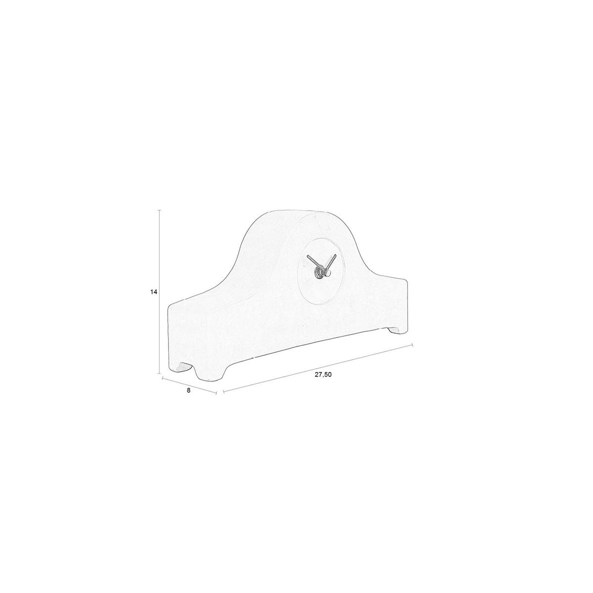 TISCHUHR Grandma Beige - Beige, Keramik (27.5/14/8cm) - Zuiver