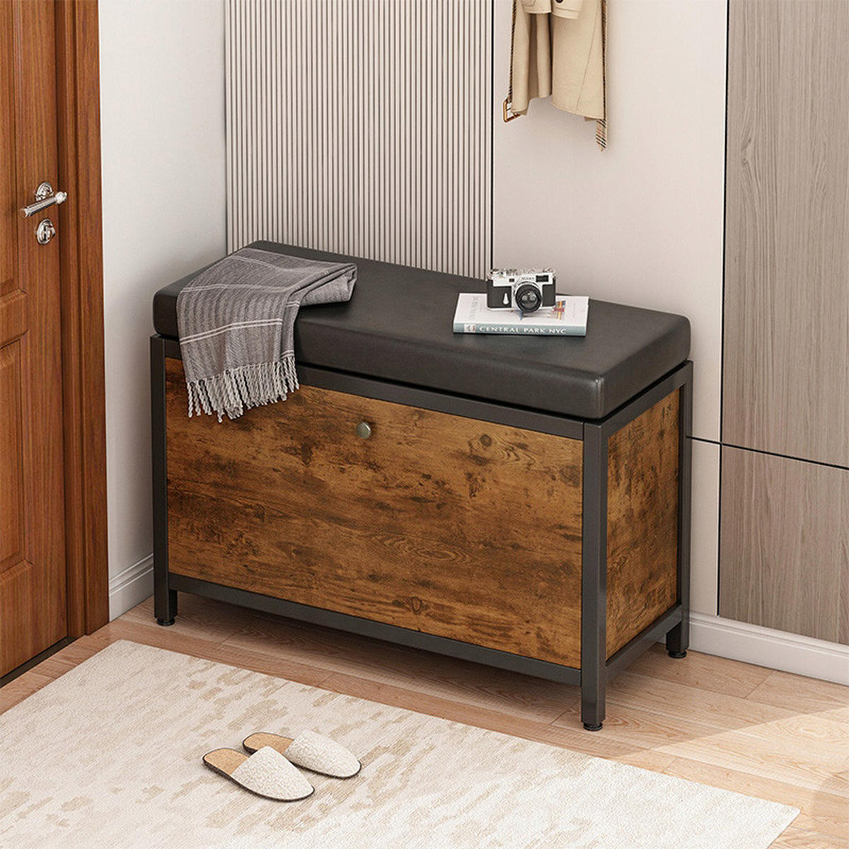 SCHUHSCHRANK braun 30/80/51 cm - Braun, Holzwerkstoff (80/51/30cm)
