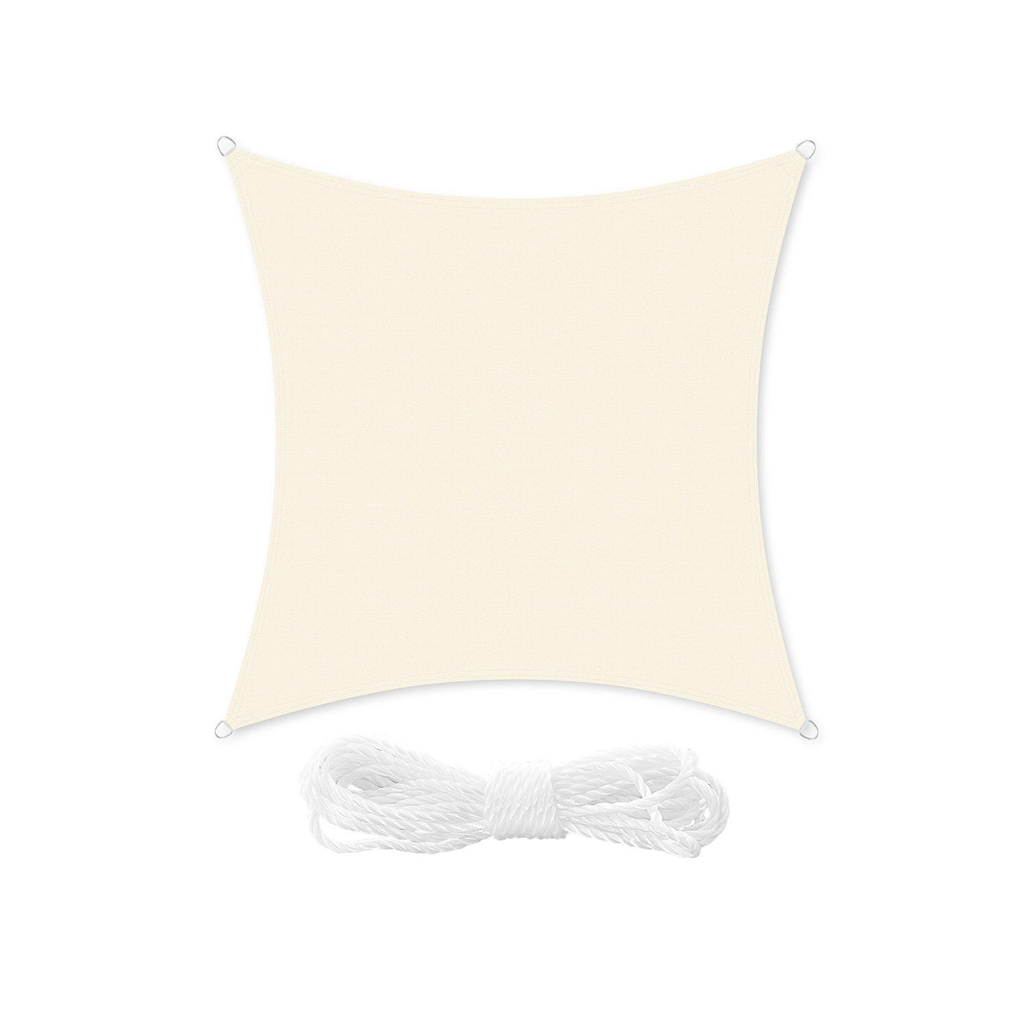 SONNENSEGEL 5 X 5 M - Beige, Textil (500/500cm) - Hansiro