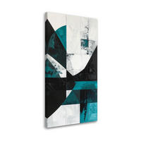 LEINWANDBILD 3D und geometrisch 40x80cm - Türkis, Textil (40/80cm) - Feeby