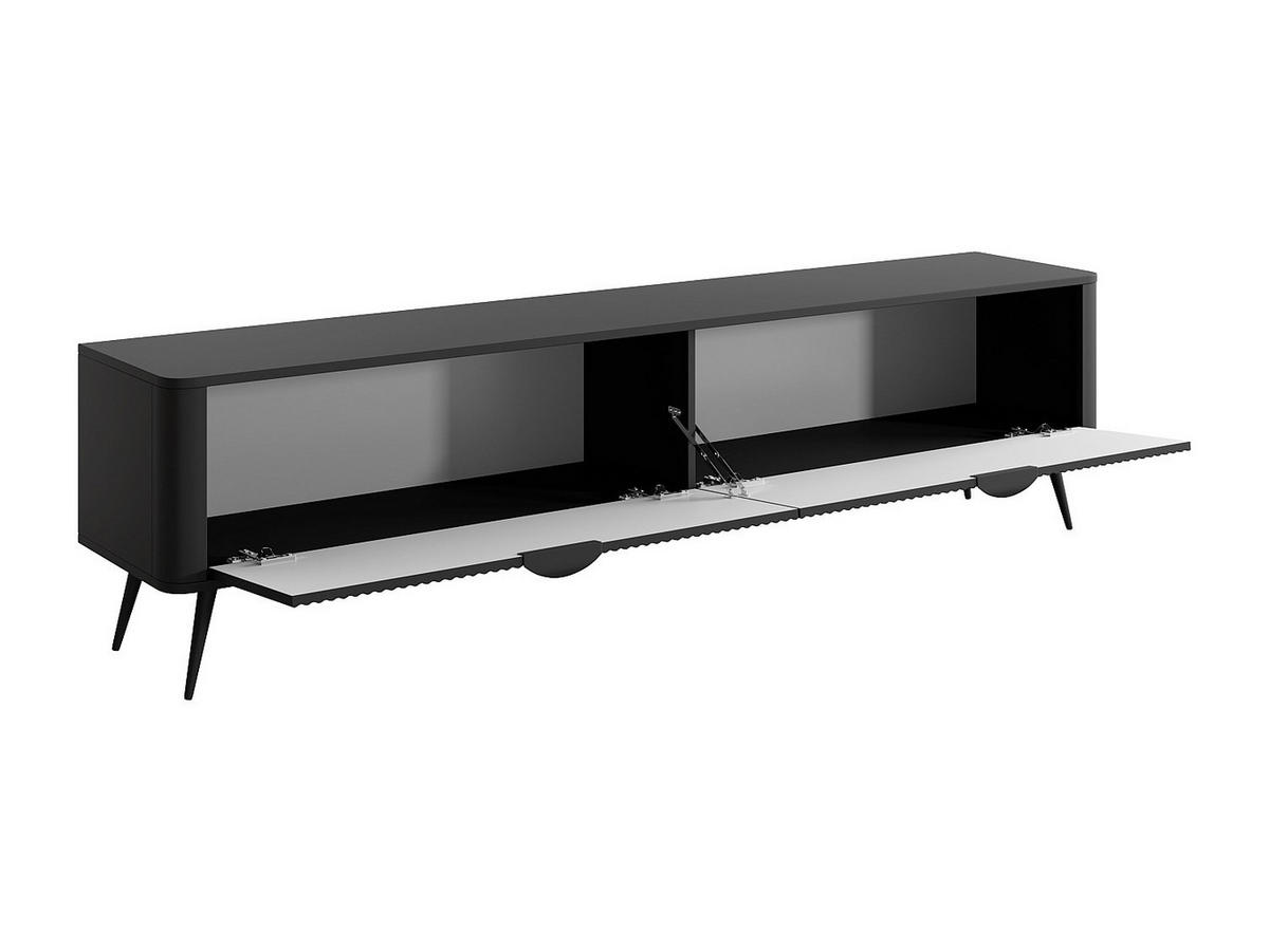 TV-BOARD - 200 cm x 38 cm - holz - schwarz Elonaria - Schwarz, Holz (200/51.2/38cm) - Vente-Unique
