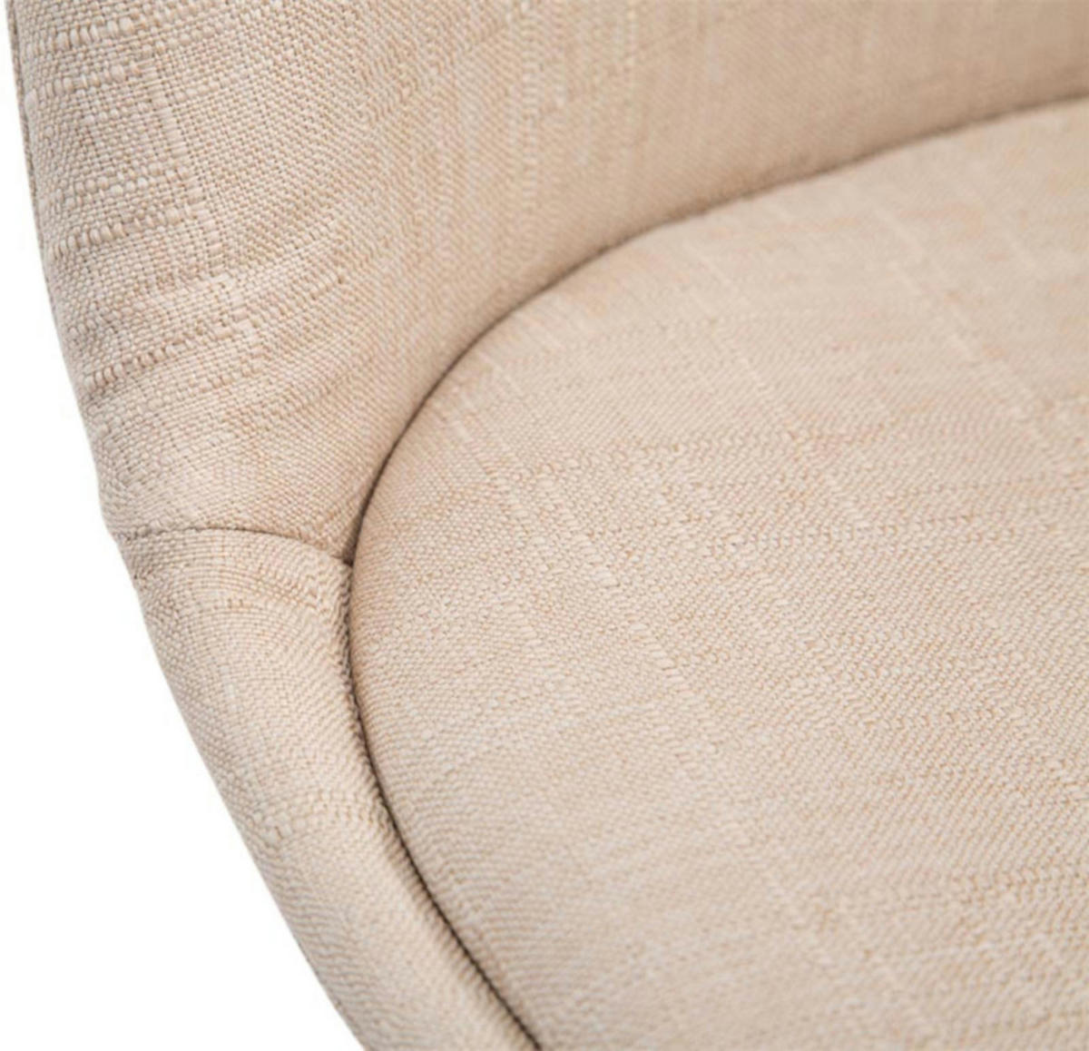 STUHL 4er Set Stoff creme - Creme/Weiß, Holz/Textil (48/84/55cm) - CLP
