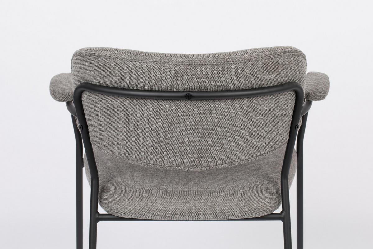 ESSZIMMERSTUHL Jolien - Grau - 56/61/78 cm - 2er-Set - Grau, Textil (61/78/56cm)