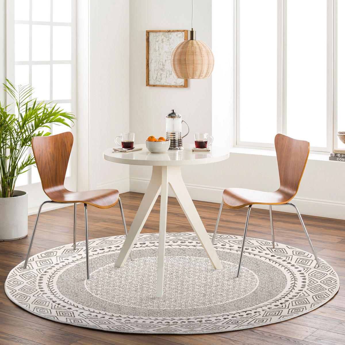 KURZFLORTEPPICH Rund Ø 160 cm Beige - Beige, Textil (160/160cm) - LIVABLISS