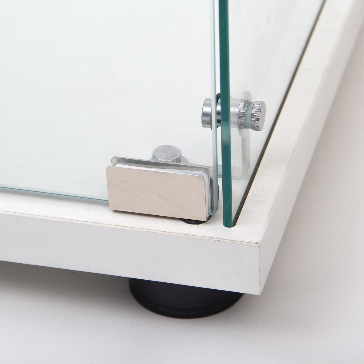 GLASVITRINE 36x80x164 cm 2 Türen 4 Glasböden weiß - Weiß, Holz (80/164/36cm) - LEBENLANG