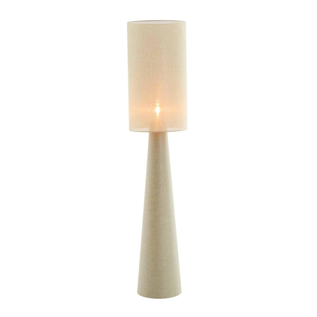 STEHLEUCHTE Micky Grün Ø38/180 cm - Beige/Grün, Textil (38/38/180cm) - Light & Living