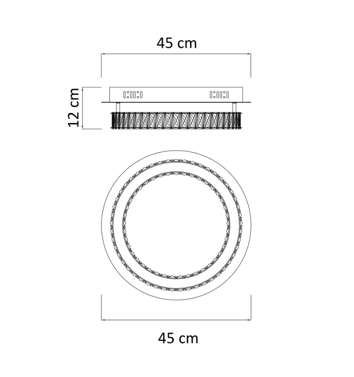 DECKENLEUCHTE Diez, Silber/Chrom, 12cm - Chromfarben, Glas (12/45/12cm) - KOSILUM