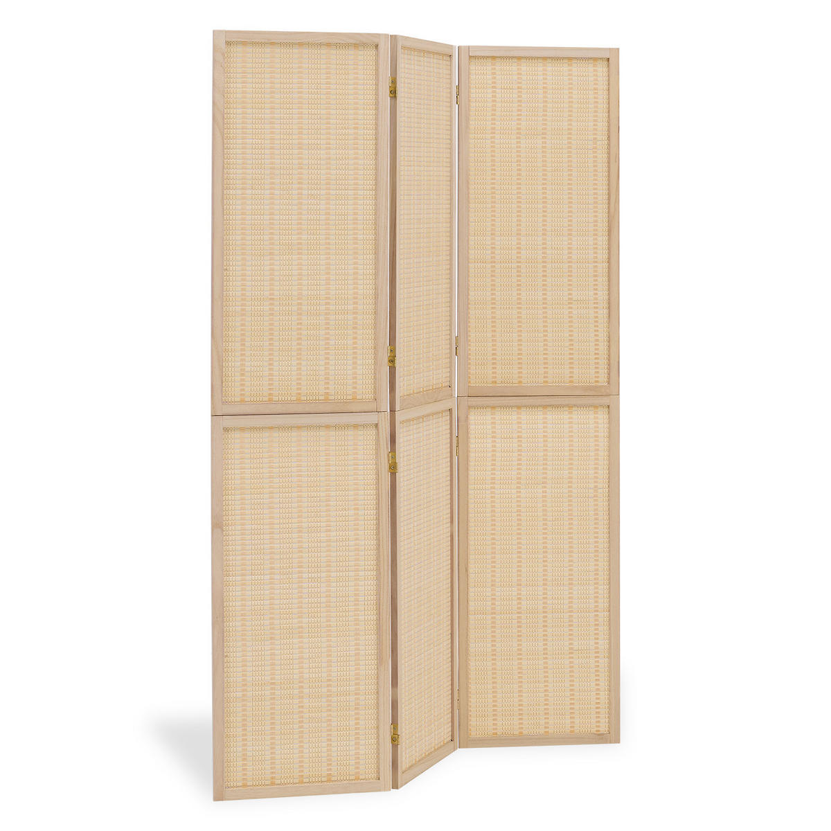 PARAVENT 120/170 cm Natur Holz Bambus - Braun, Holz/Naturmaterialen (120/170/2cm) - Homestyle4u