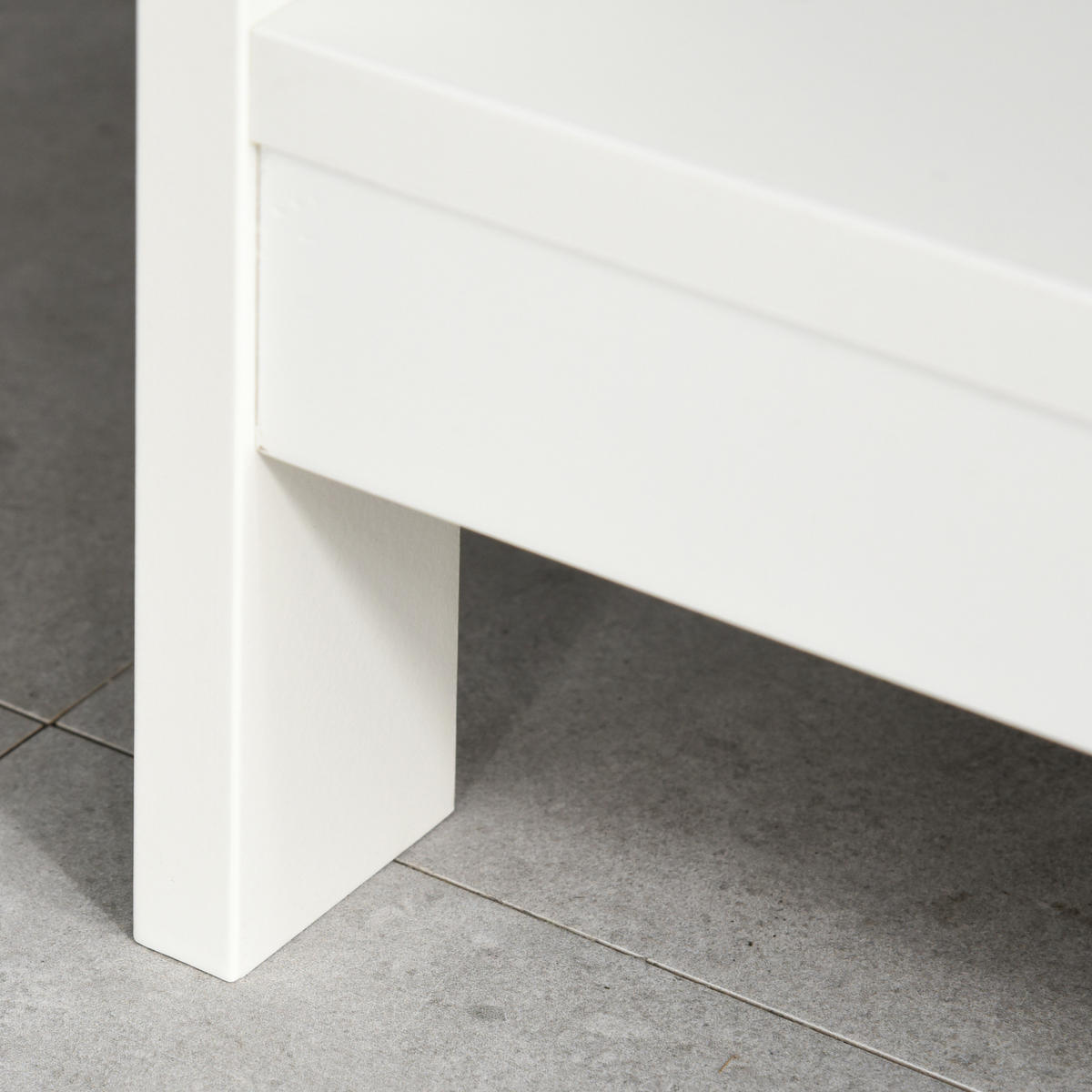 KONSOLENTISCH DE-16761 2 Schubladen + 2 Ablagen, 100 cm Weiß - Weiß, Holzwerkstoff (100/30.5/80cm) - ComfortXL