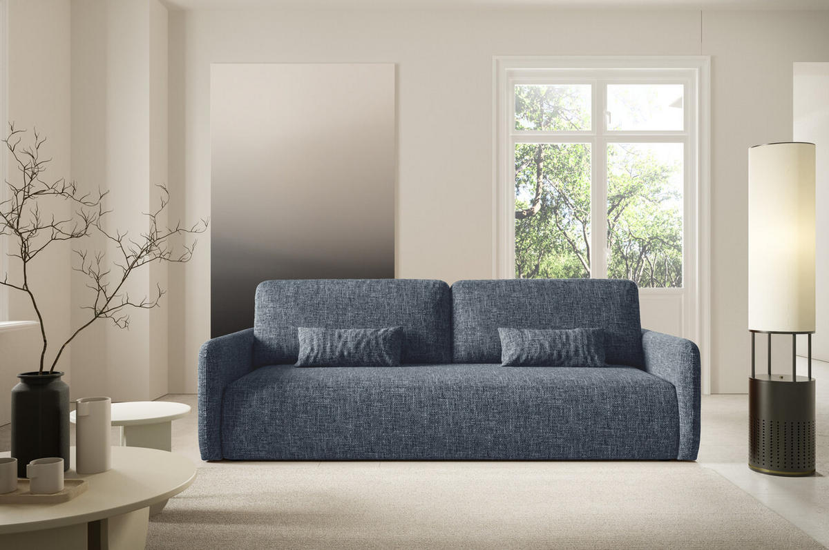 SCHLAFSOFA mit Bettkasten Anthrazitgrau - Anthrazit/Schwarz, Holz/Holzwerkstoff (217/86/102cm) - Furnisell