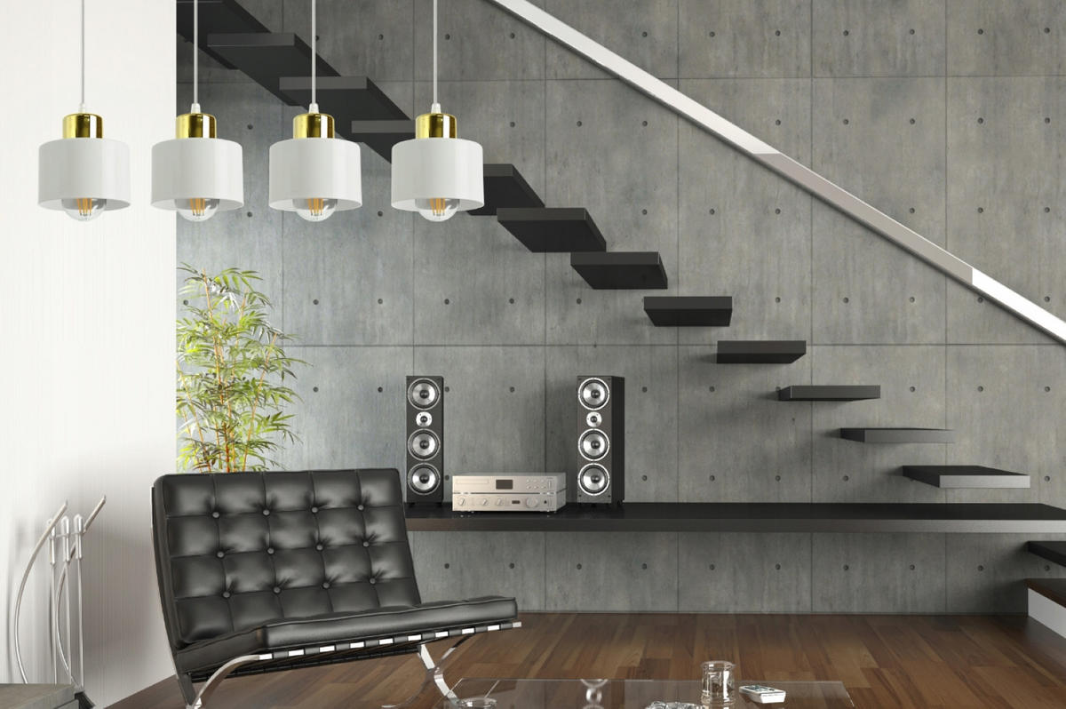 PENDELLEUCHTE Roller - Goldfarben/Weiß, Metall (12/60/70cm) - kiki design