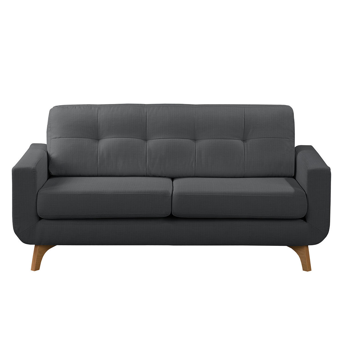 2-SITZER SOFA - Strukturstoff - Grau, Textil (178/88/90cm) - home24