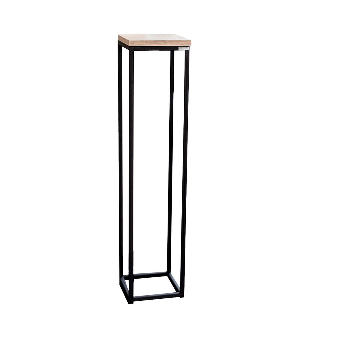 BLUMENSTÄNDER - Sonoma / Schwarz - Höhe: 90cm - Schwarz, Metall (21/21/90cm) - holz4home