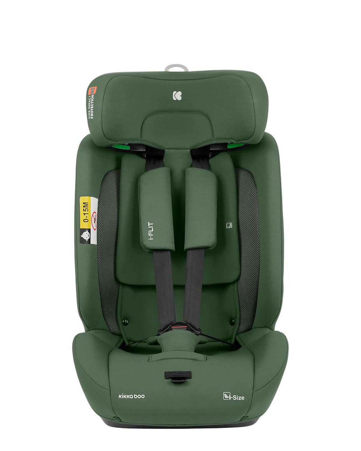 KINDERSITZ i-Flit i-Size grün (76-150cm) Isofix Kopfstütze verstellbar SPS - Grün, Kunststoff (44/62/45cm) - Kikka boo
