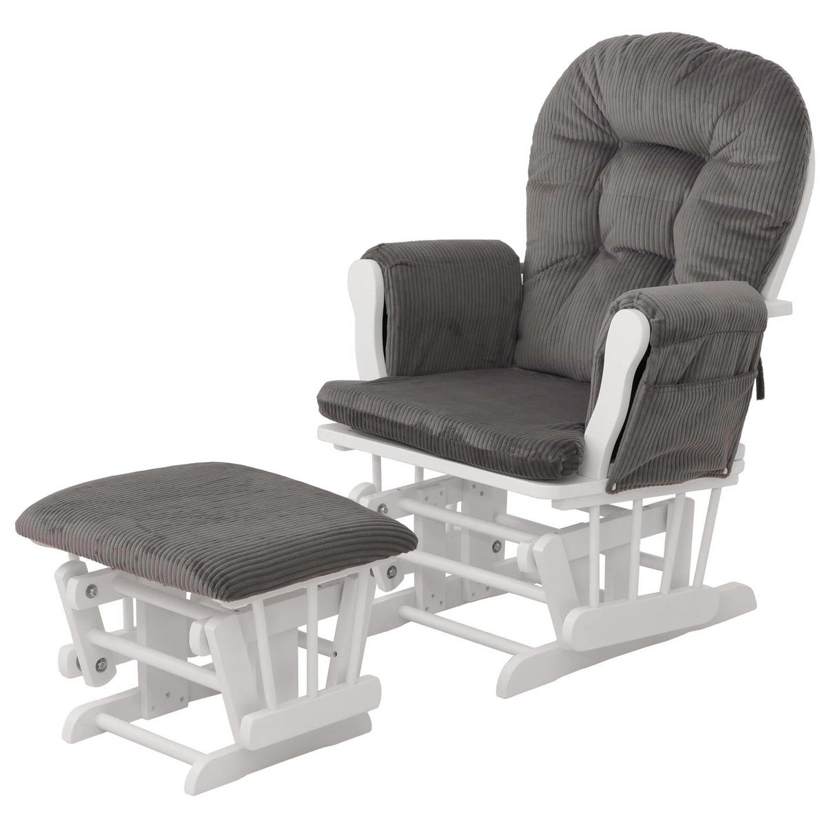 RELAXSESSEL Grau, Weiß - Weiß/Grau, Textil (74/103/71cm) - MCW