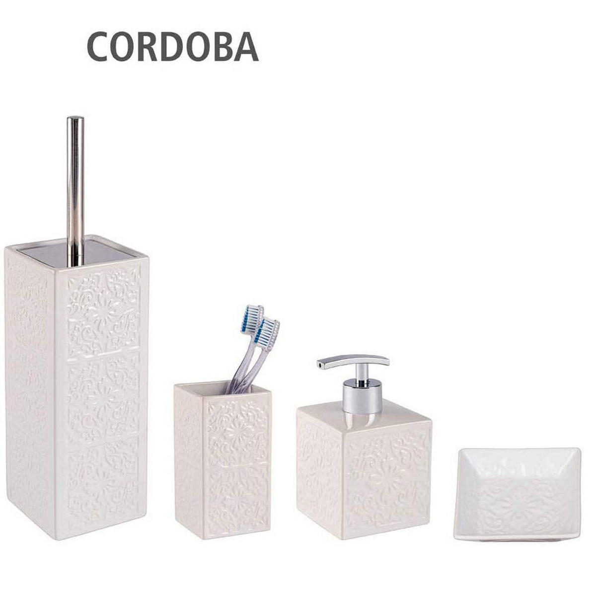 SEIFENSPENDER Cordoba White 500 ml 9/9/13 cm - Weiß, Keramik (9/13/9cm) - Wenko