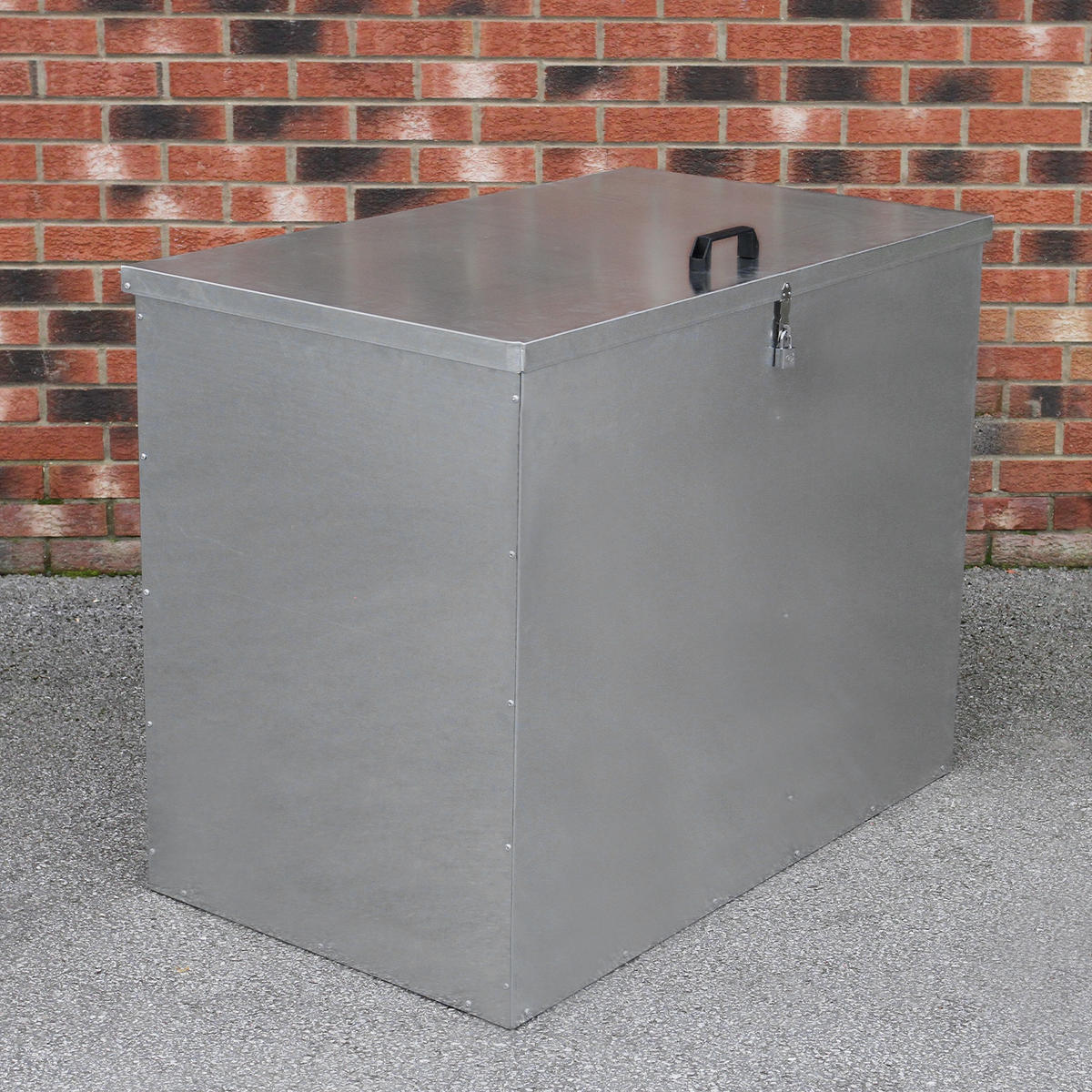 FUTTERBEHÄLTER verzinkt- 2 Fächer - Alufarben, Metall (112/1/67cm) - Monstershop