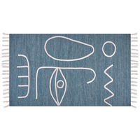 OUTDOOR-TEPPICH Yavu 150/80 cm - Blau, Kunststoff (80/150cm) - Beliani
