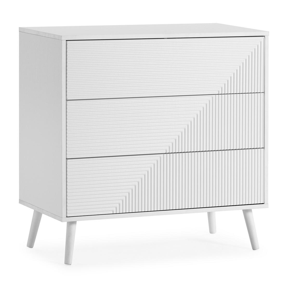 KOMMODE 80/80/40 Telmo Weiß - Weiß, Holzwerkstoff (80/80/40cm) - VS Venta-stock