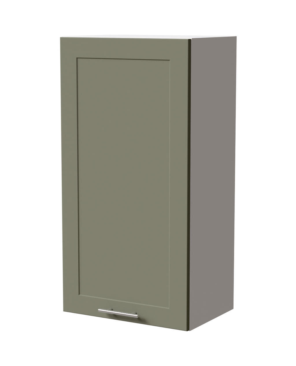 HÄNGESCHRANK Oslo W4/50 Weiß / Reed Green Matt 50 / 32,5 / 96cm - Weiß/Grün, Holz/Holzwerkstoff (50/96/32.5cm) - Feldmann-Wohnen
