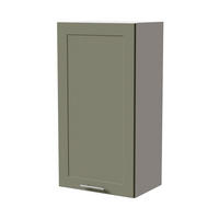 HÄNGESCHRANK Oslo W4/50 Weiß / Reed Green Matt 50 / 32,5 / 96cm - Weiß/Grün, Holz/Holzwerkstoff (50/96/32.5cm) - Feldmann-Wohnen