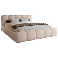 POLSTERBETT bouclé 200x200 Ravello mit Bettkasten, Lattenrost, Beige - Beige, Holz/Textil (200/200cm) - Emporius
