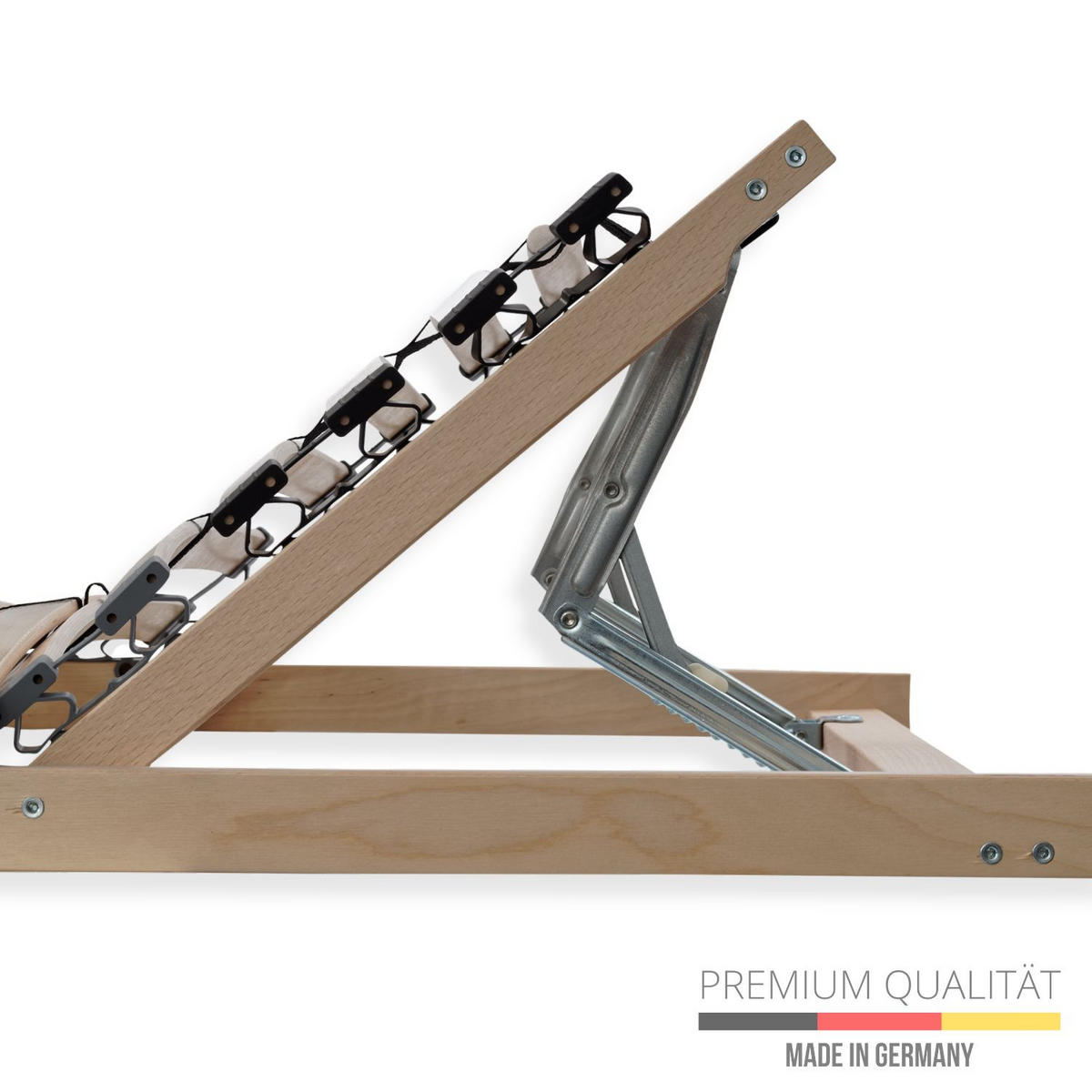 LATTENROST 120x200 cm, Kopfteil verstellbar, Buche Lattenrahmen - Buchefarben/Braun, Holz (120/200cm) - Sleepneo
