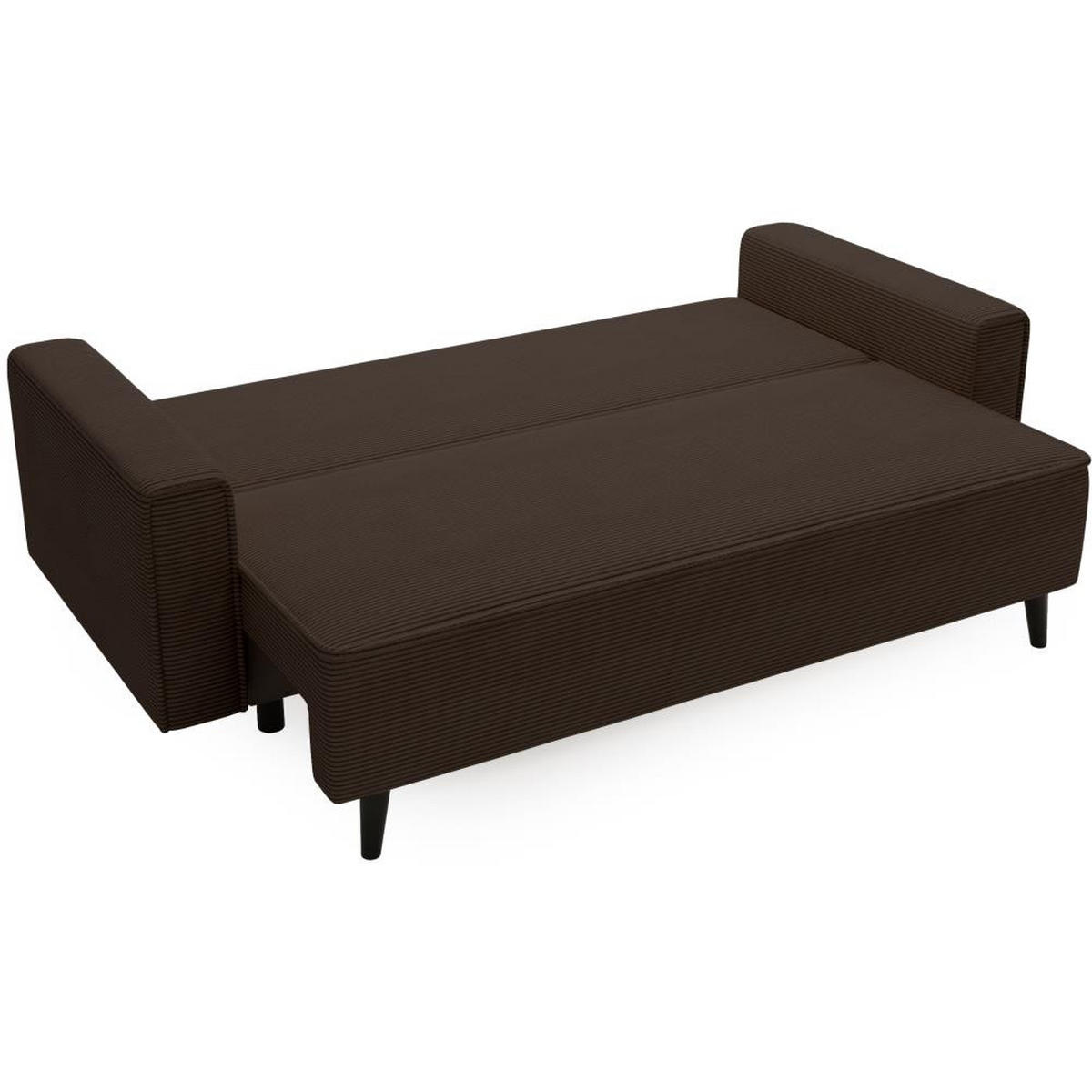 3-SITZER SOFA Monte mit Schlaffunktion braun - Braun, Textil (225/73/95cm) - Beautysofa