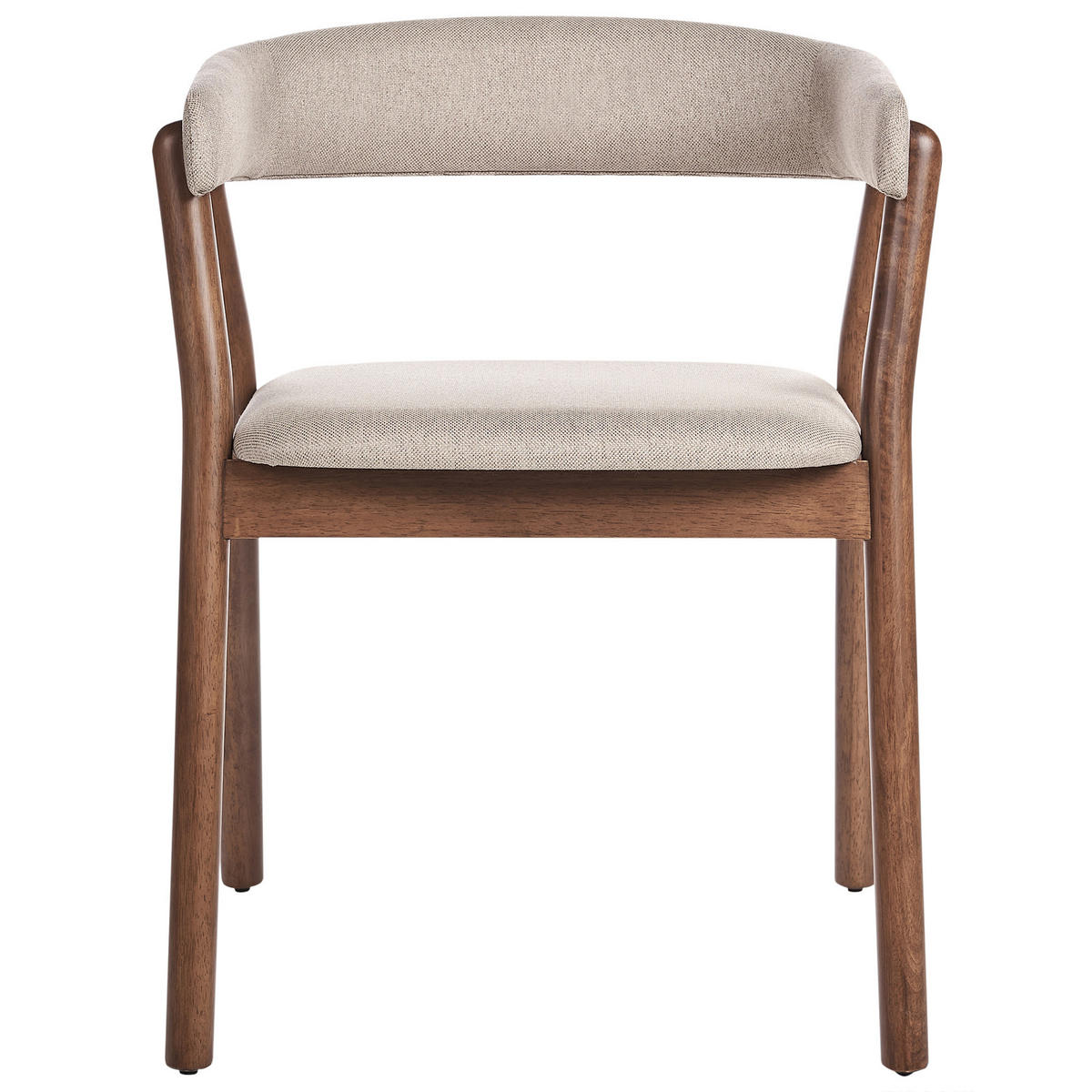 ESSZIMMERSTUHL 2er-Set Beige Mylo - Beige/Braun, Textil (58/77/56cm) - Beliani