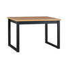 ESSTISCH Ikon 3 S - Eiche Wotan/Schwarz, Holz/Metall (80/120/79cm) - Leaf Design