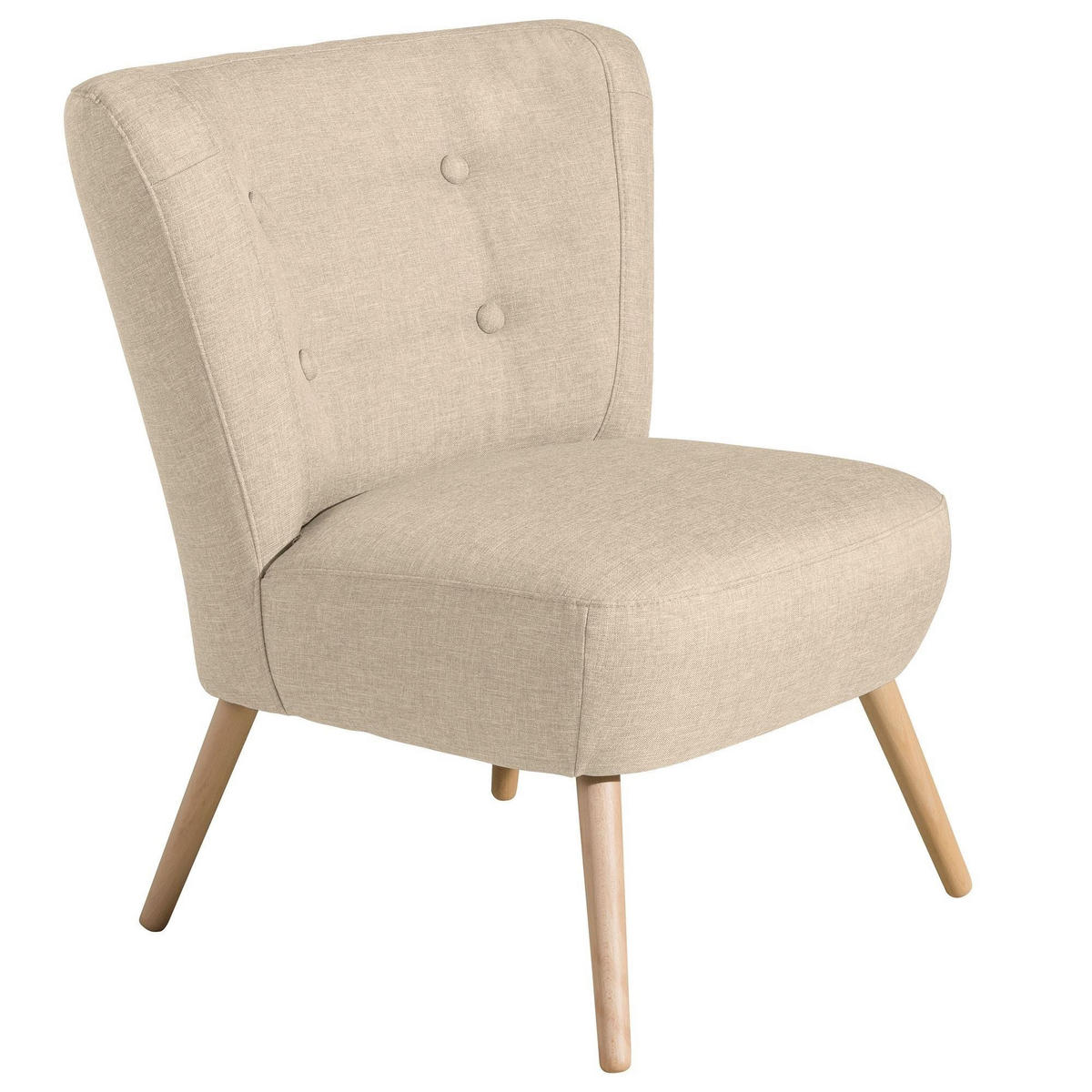 SESSEL Kassi Bezug Flachgewebe Buche natur / beige - Weiß, Kunststoff (69/80/68cm) - 58aufmkessel