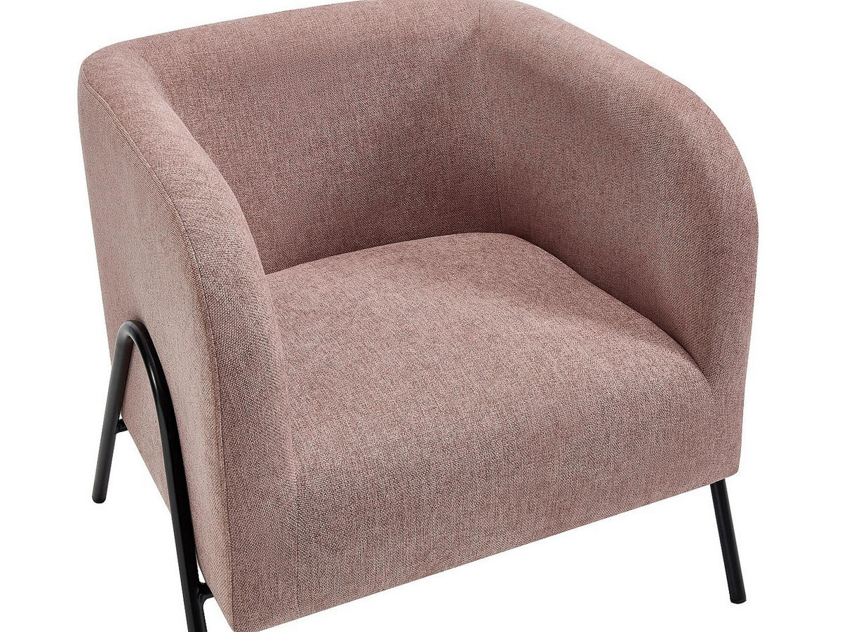 SESSEL - Textilstoff - Rosa - BLINODA - Pink, Textil (73/73.5/73cm) - Vente-Unique