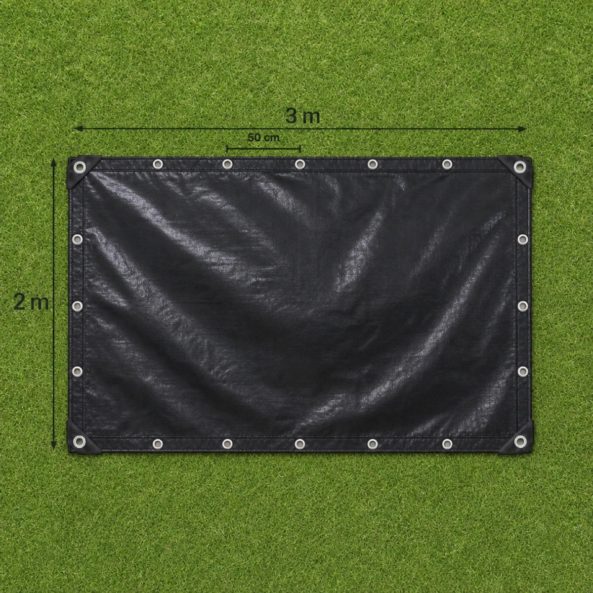 ABDECKPLANE Schwarz wasserdicht 2x3 m - Schwarz, Kunststoff (300/200/0.1cm) - Relaxdays
