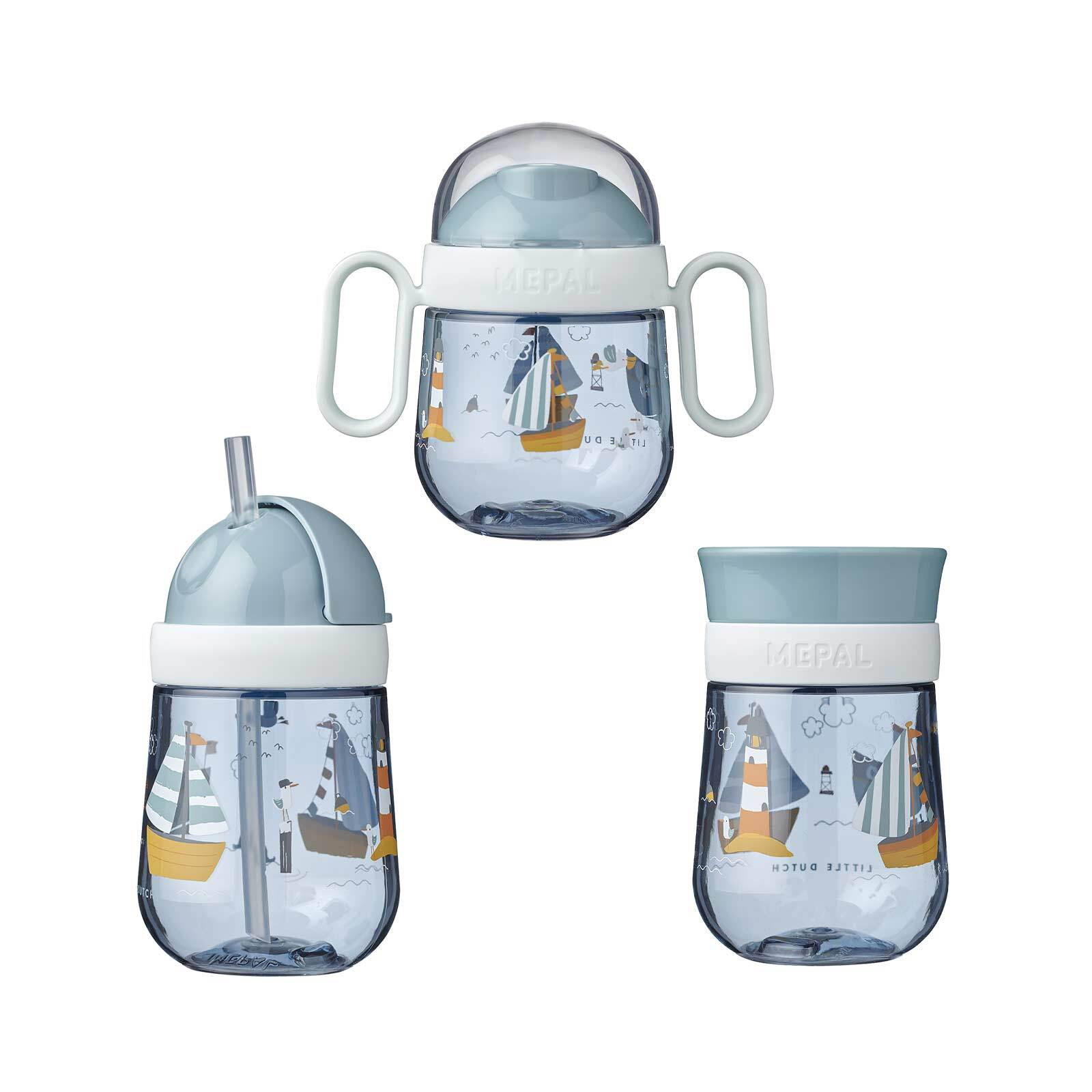 TRINKLERNBECHER Mio Sailors Bay 3er Set - Hellblau, Kunststoff (0.001L) - Mepal