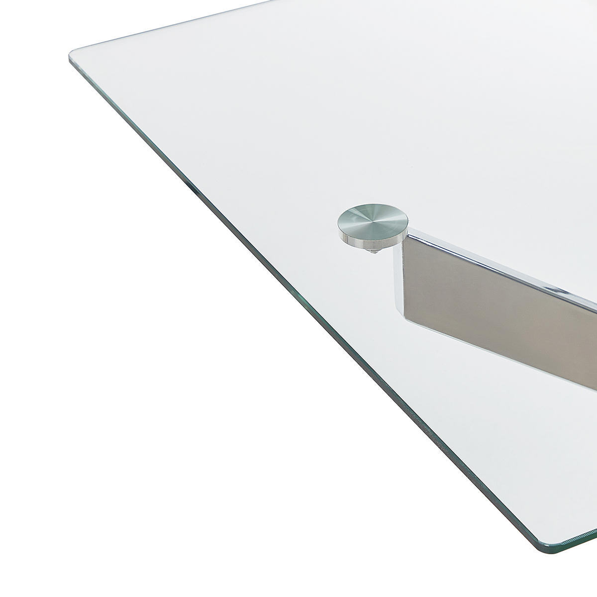 ESSTISCH 120/70/76 cm Silberfarben Rechteckig Maramo - Silberfarben, Glas (120/70/76cm) - Beliani