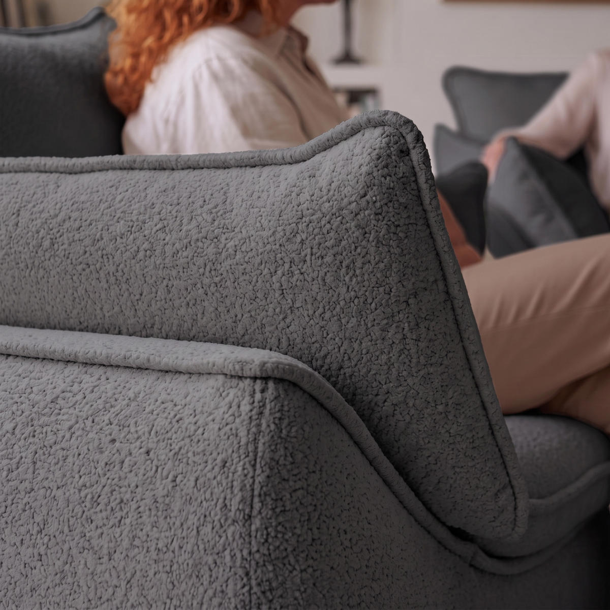 SESSEL MELANI Velours Anthrazit - Chromfarben/Anthrazit, Holz/Textil (140/90/85cm) - Muffo